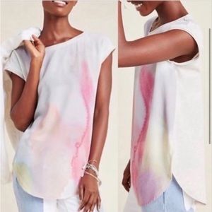 Anthropologie Tuscany Boatneck Tunic Short Sleeve Top Sz XS